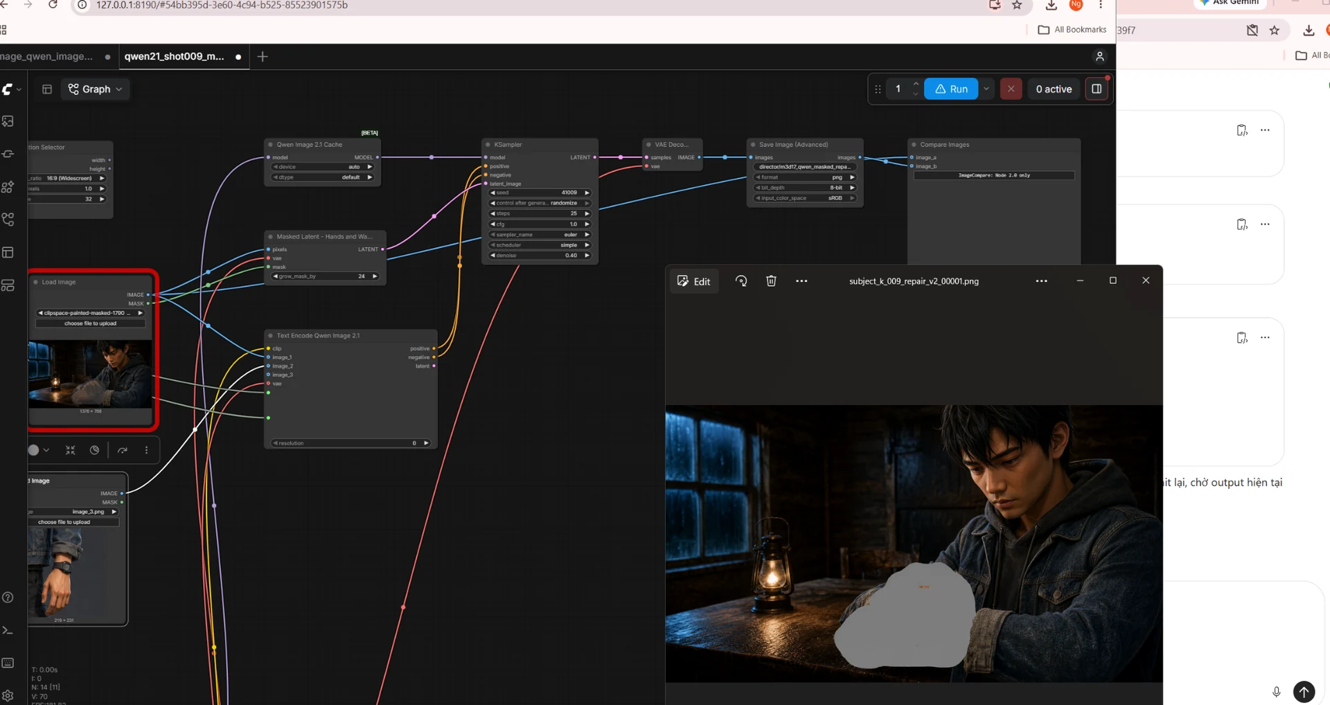 Qwen Image 2.1 masked repair workflow in ComfyUI